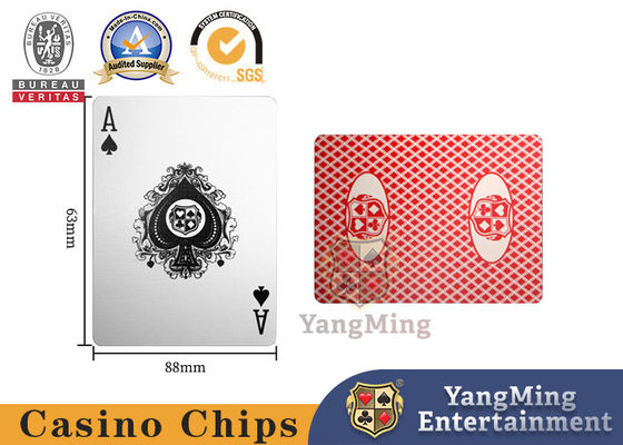 PVC Plastic Casino Playing Cards Customized Two-Color Elastic Black Heart Playing Cards